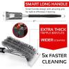 imageKITCHEN PERFECTION Safe Wire Grill Brush for Outdoor Grill wGrill Scraper ampamp Grill Mat Grill Cleaning Kit Extended Handle BBQ Brush for Effortless Grill Cleaning Grill Cleaner Brush Barbecue Tools