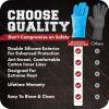 imageKITCHEN PERFECTION Silicone Smoker Oven Gloves Extreme Heat Resistant BBQ Gloves Handle Hot Food Right on Your Smoker Grill Fryer PitWaterproof Oven Mitts Grill Gloves Superior Value Set3 BonusesBlue