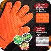 imageKITCHEN PERFECTION Silicone Smoker Oven Gloves Extreme Heat Resistant BBQ Gloves Handle Hot Food Right on Your Smoker Grill Fryer PitWaterproof Oven Mitts Grill Gloves Superior Value Set3 BonusesOrange Flame