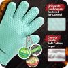 imageKITCHEN PERFECTION Silicone Smoker Oven Gloves Extreme Heat Resistant BBQ Gloves Handle Hot Food Right on Your Smoker Grill Fryer ampamp Pit  Waterproof Oven Mitts Superior Value Set3 BonusesMint