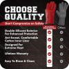 imageKITCHEN PERFECTION Silicone Smoker Oven Gloves Extreme Heat Resistant BBQ Gloves Handle Hot Food Right on Your Smoker Grill Fryer ampamp Pit  Waterproof Oven Mitts Superior Value Set3 BonusesRoyal Red