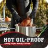 imageKITCHEN PERFECTION Silicone Smoker Oven Gloves Extreme Heat Resistant BBQ Gloves Handle Hot Food Right on Your Smoker Grill Fryer ampamp Pit  Waterproof Oven Mitts Superior Value Set3 BonusesDeep Black