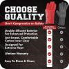 imageKITCHEN PERFECTION Silicone Smoker Oven Gloves Extreme Heat Resistant BBQ Gloves Handle Hot Food Right on Your Smoker Grill Fryer ampamp Pit  Waterproof Oven Mitts Superior Value Set3 BonusesRed