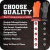 imageKITCHEN PERFECTION Silicone Smoker Oven Gloves Extreme Heat Resistant BBQ Gloves Handle Hot Food Right on Your Smoker Grill Fryer ampamp Pit  Waterproof Oven Mitts Superior Value Set3 BonusesOrange