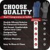 imageKITCHEN PERFECTION Silicone Smoker Oven Gloves Extreme Heat Resistant BBQ Gloves Handle Hot Food Right on Your Smoker Grill Fryer ampamp Pit  Waterproof Oven Mitts Superior Value Set3 BonusesNavy