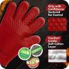 imageKITCHEN PERFECTION Silicone Smoker Oven Gloves Extreme Heat Resistant BBQ Gloves Handle Hot Food Right on Your Smoker Grill Fryer ampamp Pit  Waterproof Oven Mitts Superior Value Set3 BonusesRoyal Red