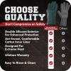 imageKITCHEN PERFECTION Silicone Smoker Oven Gloves Extreme Heat Resistant BBQ Gloves Handle Hot Food Right on Your Smoker Grill Fryer ampamp Pit  Waterproof Oven Mitts Superior Value Set3 BonusesDark Green