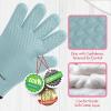 imageKITCHEN PERFECTION Silicone Smoker Oven Gloves For Women Extreme Heat Resistant BBQ Gloves Handle Hot Food Right on Your Smoker Grill FryerWaterproof Oven Mitts Grill Gloves Superior Set3 BonusesAqua