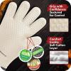 imageKITCHEN PERFECTION Silicone Smoker Oven Gloves For Women Extreme Heat Resistant BBQ Gloves Handle Hot Food Right on Your Smoker Grill FryerWaterproof Oven Mitts Grill Gloves Superior Set3 BonusesCream