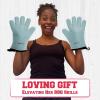 imageKITCHEN PERFECTION Silicone Smoker Oven Gloves For Women Extreme Heat Resistant BBQ Gloves Handle Hot Food Right on Your Smoker Grill FryerWaterproof Oven Mitts Grill Gloves Superior Set3 BonusesAqua