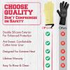 imageKITCHEN PERFECTION Silicone Smoker Oven Gloves For Women Extreme Heat Resistant BBQ Gloves Handle Hot Food Right on Your Smoker Grill FryerWaterproof Oven Mitts Grill Gloves Superior Set3 BonusesPastel Yellow