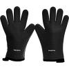 imageKitchen Perfection 2 Pairs of Silicone Smoker Oven Gloves One Size Fits All  Orange ampamp Black