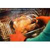 imageKitchen Perfection 2 Pairs of Silicone Smoker Oven Gloves One Size Fits All  Orange ampamp Black