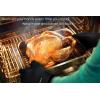 imageKitchen Perfection 2 Pairs of Silicone Smoker Oven Gloves One Size Fits All  Orange ampamp Black