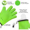 imageKitchen Perfection 2 Pairs of Silicone Smoker Oven Gloves One Size Fits All  Orange ampamp Green