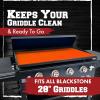 imageKitchen perfection 36quot Premium Silicone Griddle Cover Mat for Blackstone Griddle 36 Inch  Hermetic Protection from Rust ampamp Debris All Year Fits All Blackstone 36 Inch Models  Food Grade SiliconeOrange