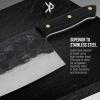 imageKitchen perfection Handmade Chefs Carving Knife For Meat Cutting Extremely Sharp Cooking Knife 8 Inch Hand Sharpen Best Gift For Men  High Carbon Steel wCanvas SheathHandmade Meat Cleaver W Canvas Sheath