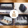 imageKitchen perfection Smoker Box for Gas Grill  BBQ Wood Chip Smoker Box PreFilled with Pecan Wood Chips Adds Delicious Smokey Flavor on Propane Grill ampamp Pellet GrillGrill Masters Smoker Fire Box