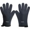 imageKITCHEN PERFECTION Silicone Smoker Oven Gloves Extreme Heat Resistant BBQ Gloves Handle Hot Food Right on Your Smoker Grill Fryer PitWaterproof Oven Mitts Grill Gloves Superior Value Set3 BonusesGray