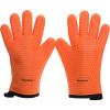 imageKITCHEN PERFECTION Silicone Smoker Oven Gloves Extreme Heat Resistant BBQ Gloves Handle Hot Food Right on Your Smoker Grill Fryer PitWaterproof Oven Mitts Grill Gloves Superior Value Set3 BonusesInferno Orange