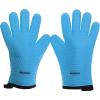 imageKITCHEN PERFECTION Silicone Smoker Oven Gloves Extreme Heat Resistant BBQ Gloves Handle Hot Food Right on Your Smoker Grill Fryer PitWaterproof Oven Mitts Grill Gloves Superior Value Set3 BonusesBlue