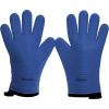 imageKITCHEN PERFECTION Silicone Smoker Oven Gloves Extreme Heat Resistant BBQ Gloves Handle Hot Food Right on Your Smoker Grill Fryer ampamp Pit  Waterproof Oven Mitts Superior Value Set3 BonusesAzure