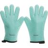 imageKITCHEN PERFECTION Silicone Smoker Oven Gloves Extreme Heat Resistant BBQ Gloves Handle Hot Food Right on Your Smoker Grill Fryer ampamp Pit  Waterproof Oven Mitts Superior Value Set3 BonusesMint