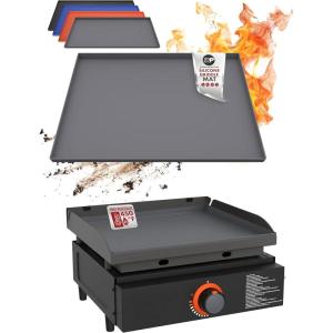 imageKitchen perfection 36quot Premium Silicone Griddle Cover Mat for Blackstone Griddle 36 Inch  Hermetic Protection from Rust ampamp Debris All Year Fits All Blackstone 36 Inch Models  Food Grade SiliconeGray