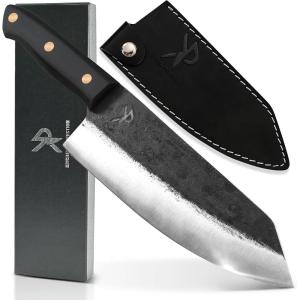 imageKitchen perfection Handmade Chefs Carving Knife For Meat Cutting Extremely Sharp Cooking Knife 8 Inch Hand Sharpen Best Gift For Men  High Carbon Steel wCanvas SheathHandmade Chefs Knife W Leather Sheath