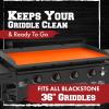 imageKITCHEN PERFECTION Ultimate Kit for Blackstone Griddle 28 Inch  Silicone Griddle Cover Mat  Griddle Accessories Mat  2 PCS Silicone Grease Cup Liners Hermetic Protection from Rust ampamp Debris All YearOrange