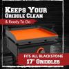 imageKITCHEN PERFECTION Ultimate Kit for Blackstone Griddle 28 Inch  Silicone Griddle Cover Mat  Griddle Accessories Mat  2 PCS Silicone Grease Cup Liners Hermetic Protection from Rust ampamp Debris All YearOrange