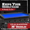 imageKITCHEN PERFECTION Ultimate Kit for Blackstone Griddle 28 Inch  Silicone Griddle Cover Mat  Griddle Accessories Mat  2 PCS Silicone Grease Cup Liners Hermetic Protection from Rust ampamp Debris All YearClassic Blue