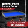imageKITCHEN PERFECTION Ultimate Kit for Blackstone Griddle 28 Inch  Silicone Griddle Cover Mat  Griddle Accessories Mat  2 PCS Silicone Grease Cup Liners Hermetic Protection from Rust ampamp Debris All YearClassic Blue