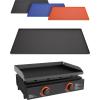 imageKITCHEN PERFECTION Ultimate Kit for Blackstone Griddle 28 Inch  Silicone Griddle Cover Mat  Griddle Accessories Mat  2 PCS Silicone Grease Cup Liners Hermetic Protection from Rust ampamp Debris All YearBlack