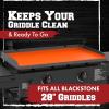 imageKITCHEN PERFECTION Ultimate Kit for Blackstone Griddle 28 Inch  Silicone Griddle Cover Mat  Griddle Accessories Mat  2 PCS Silicone Grease Cup Liners Hermetic Protection from Rust ampamp Debris All YearOrange