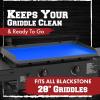 imageKITCHEN PERFECTION Ultimate Kit for Blackstone Griddle 28 Inch  Silicone Griddle Cover Mat  Griddle Accessories Mat  2 PCS Silicone Grease Cup Liners Hermetic Protection from Rust ampamp Debris All YearClassic Blue