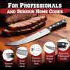 imageKITCHEN PERFECTION 10 Butcher Knife for Meat Cutting ampamp TrimmingUltra Sharp Cimeter Breaking Carving Knife with Sheath Premium German SteelFull Tang Ergonomic Handle Perfect Grilling Gifts for Men