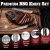 imageKITCHEN PERFECTION 3Piece BBQ Slicing ampamp Carving Meat Knife Set 12 Brisket Knife 10 Butcher Knife 6 Boning Knife with Sheaths Razor Sharp German SteelFull Tang Ergonomic Handles Gifts for Men