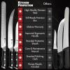 imageKITCHEN PERFECTION 3Piece BBQ Slicing ampamp Carving Meat Knife Set 12 Brisket Knife 10 Butcher Knife 6 Boning Knife with Sheaths Razor Sharp German SteelFull Tang Ergonomic Handles Gifts for Men