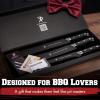 imageKITCHEN PERFECTION 3Piece BBQ Slicing ampamp Carving Meat Knife Set 12 Brisket Knife 10 Butcher Knife 6 Boning Knife with Sheaths Razor Sharp German SteelFull Tang Ergonomic Handles Gifts for Men