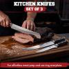 imageKITCHEN PERFECTION 3Piece BBQ Slicing ampamp Carving Meat Knife Set 12 Brisket Knife 10 Butcher Knife 6 Boning Knife with Sheaths Razor Sharp German SteelFull Tang Ergonomic Handles Gifts for Men