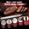 imageKitchen perfection 12 Brisket Knife for Carving ampamp Slicing Meat  Ultra Sharp Premium German Steel Granton Edge with Sheath Full Tang Ergonomic HandleFor BBQ Turkey ampamp Ribs Grilling Gifts for Men