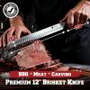 imageKitchen perfection BBQ Carving Set for Meat 12 Brisket Slicing Knife 6 Boning Knife with Sheaths  Razor Sharp Premium German Steel Full Tang Ergonomic Handles Perfect Grilling Gifts for Men