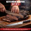 imageKitchen perfection BBQ Carving Set for Meat 12 Brisket Slicing Knife 6 Boning Knife with Sheaths  Razor Sharp Premium German Steel Full Tang Ergonomic Handles Perfect Grilling Gifts for Men