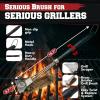imageKITCHEN PERFECTION Brass GrillSaver  Safe BBQ Grill Brush with Replaceable Cleaning Head HeavyDuty Grill Cleaner wScraper for Porcelain ampamp Ceramic Grates Includes Magnetic Hanger ampamp Bottle Opener2 Grillsaver  Brass