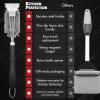 imageKITCHEN PERFECTION Brass GrillSaver  Safe BBQ Grill Brush with Replaceable Cleaning Head HeavyDuty Grill Cleaner wScraper for Porcelain ampamp Ceramic Grates Includes Magnetic Hanger ampamp Bottle Opener1 Grillsaver  Stainless Steel