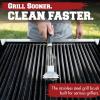 imageKITCHEN PERFECTION Brass GrillSaver  Safe BBQ Grill Brush with Replaceable Cleaning Head HeavyDuty Grill Cleaner wScraper for Porcelain ampamp Ceramic Grates Includes Magnetic Hanger ampamp Bottle Opener1 Grillsaver  Stainless Steel