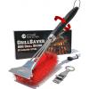 imageKITCHEN PERFECTION Brass GrillSaver  Safe BBQ Grill Brush with Replaceable Cleaning Head HeavyDuty Grill Cleaner wScraper for Porcelain ampamp Ceramic Grates Includes Magnetic Hanger ampamp Bottle Opener3 Grillsaver  Nylon