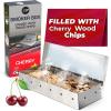 imageKITCHEN PERFECTION Smoker Box For Gas Grill  Bbq Wood Chip Smoker Box PreFilled with Cherry Wood Chips Adds Delicious Smokey Flavor on Propane amp Pellet Grill