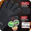 imageKITCHEN PERFECTION Silicone Smoker Oven Gloves Extreme Heat Resistant BBQ Gloves Handle Hot Food Right on Your Smoker Grill Fryer PitWaterproof Oven Mitts Grill Gloves Superior Value Set3 BonusesGraphite